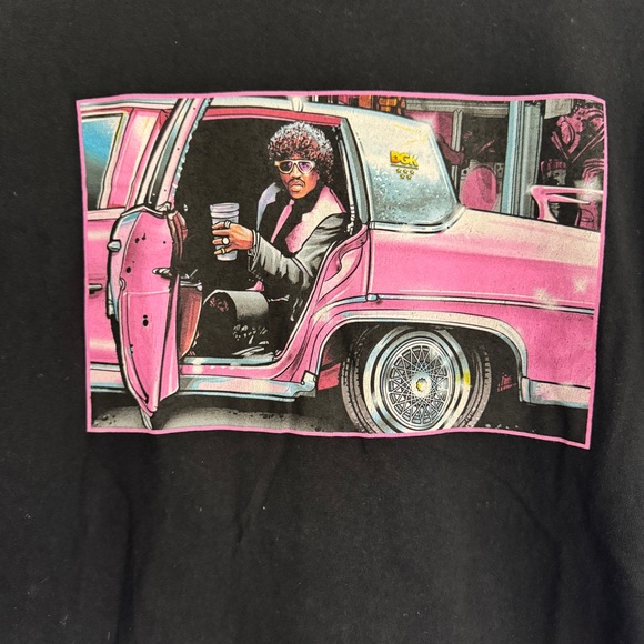 Graphic Tee Bundle 6 Piece Black T-Shirts Short Sleeve Lot Size Large - Picture 13 of 15